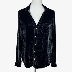 CP Shades Blue Velvet Blouse